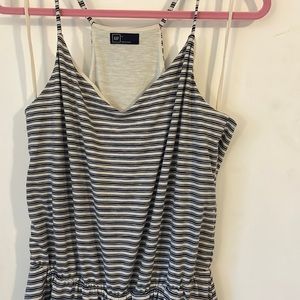 Large Gap Blue Striped Romper